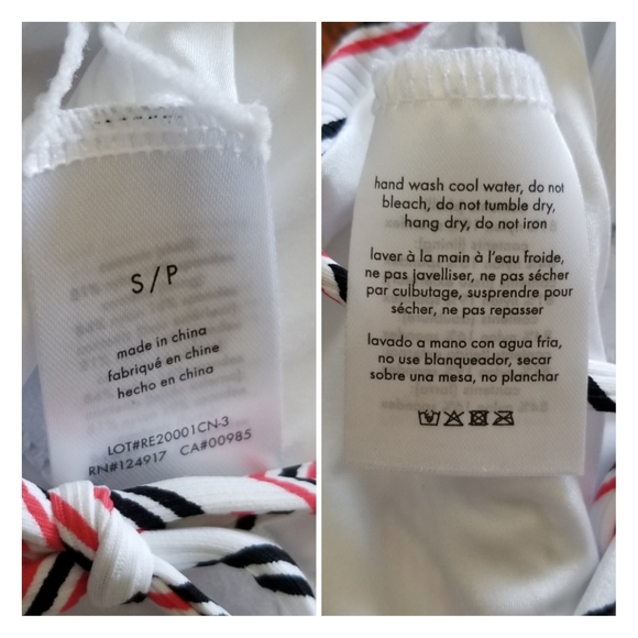 FREE Shipping! Onia Gabriella Suit Chevron Stripe - Picture 4 of 5